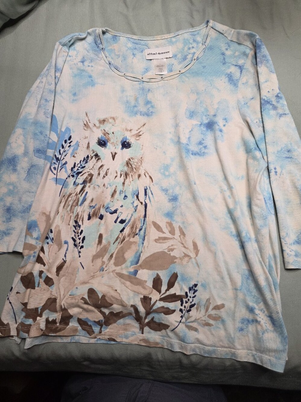 Alfred Dunner Owl Print Top